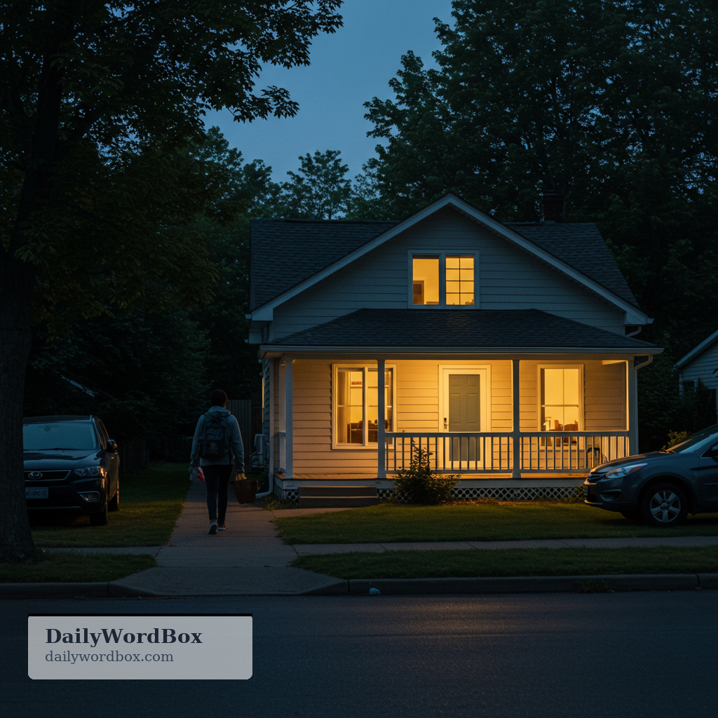 go home: to return to your home; to leave a place and head to where you live