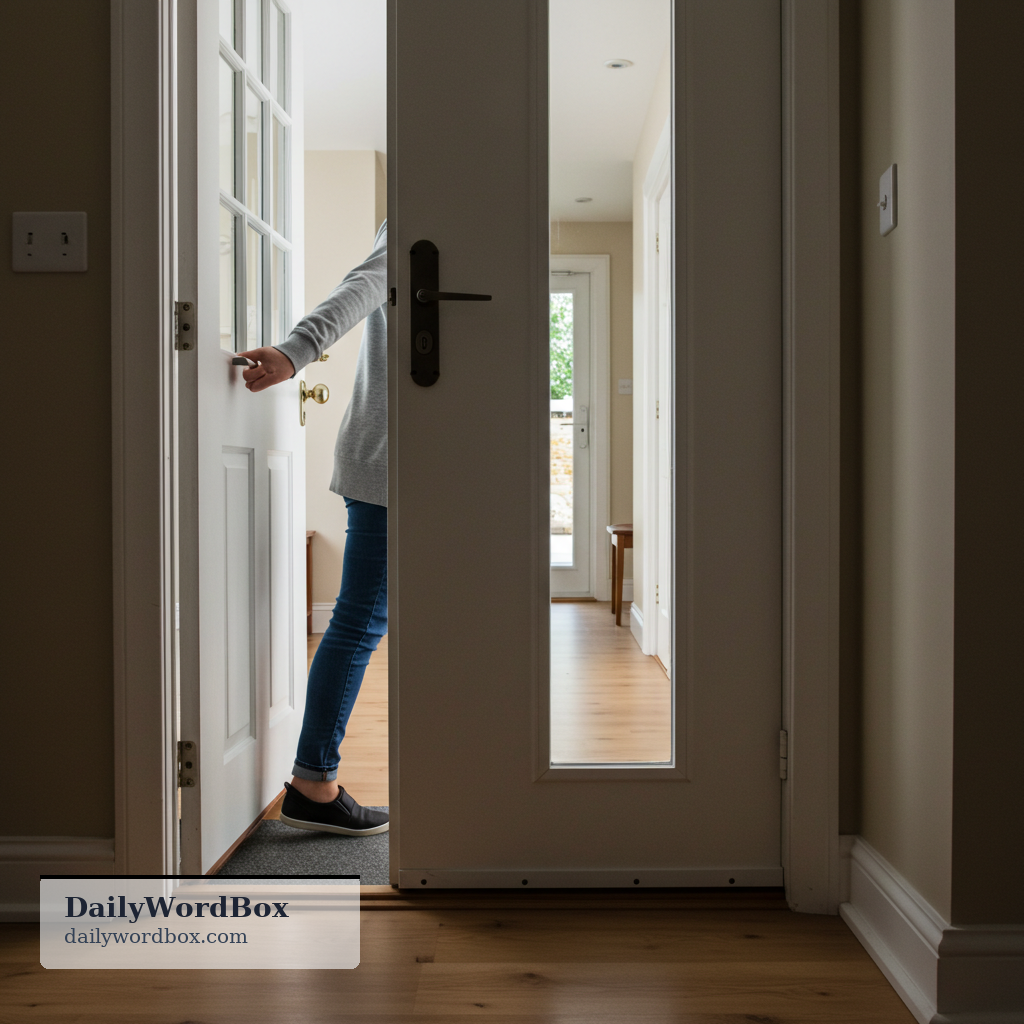 go in: to enter a place or enclosed space