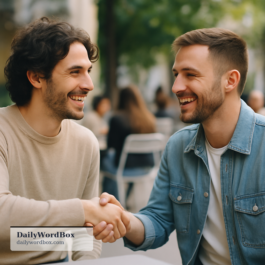 Good to see you.: A common, friendly greeting used when meeting someone you know, often after some time apart.