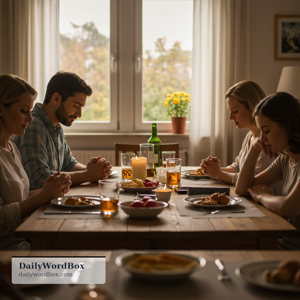 grace: a short prayer or expression of thanks said before a meal