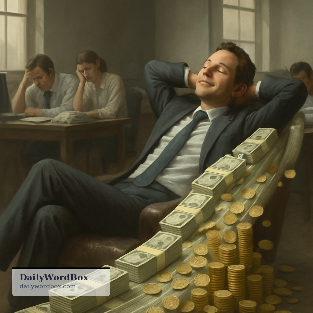 gravy train: An easy source of money or benefits that continues over time, often seen as unfair or undeserved.