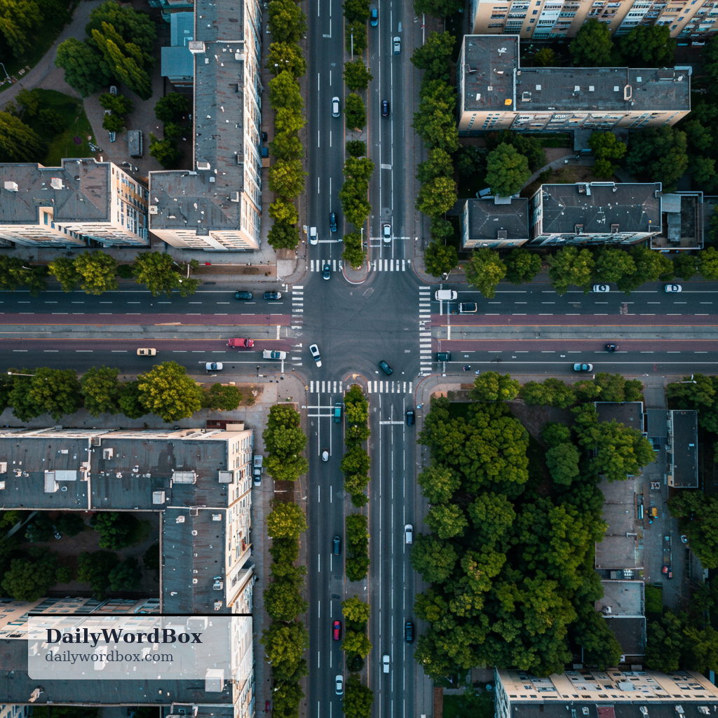 grid: a layout of streets or blocks arranged in regular, straight lines like a checkerboard