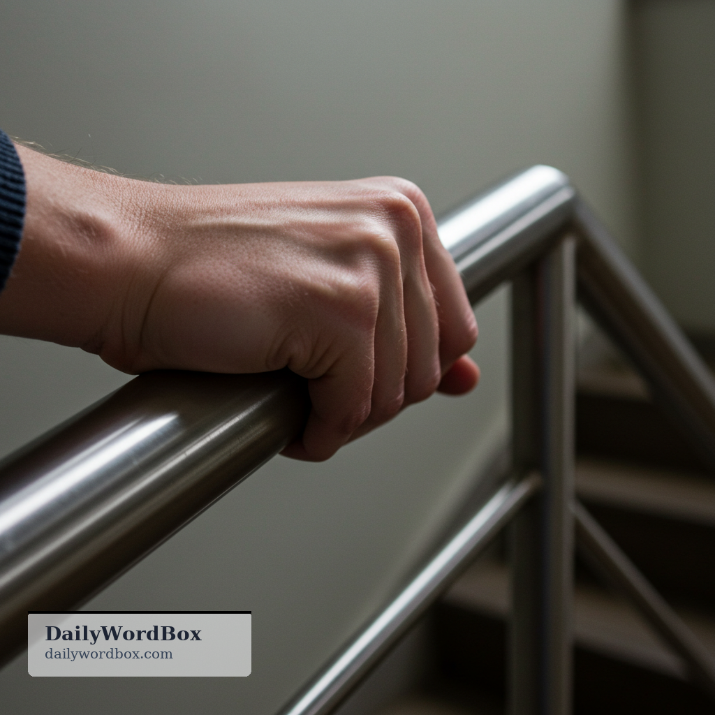grip: a firm hold on something with the hand; the strength or security of that hold