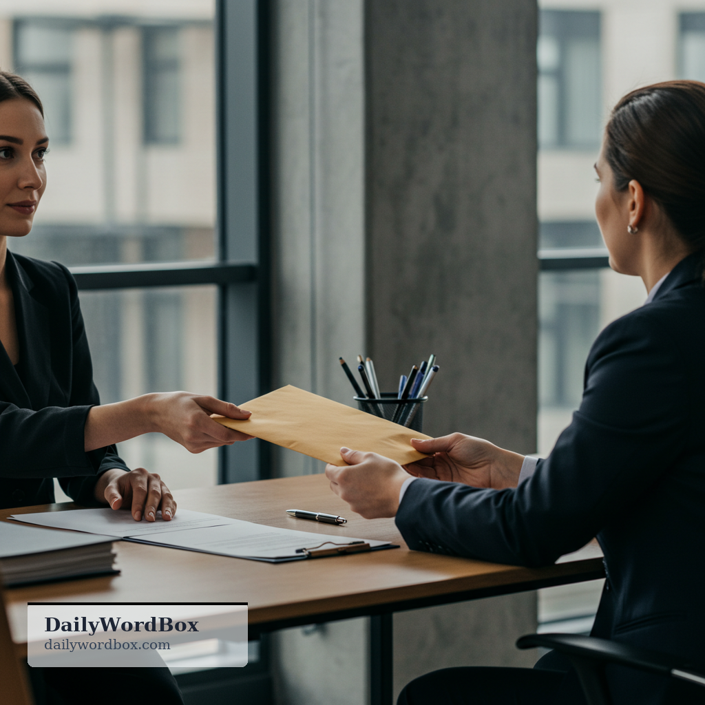 hand in: To officially resign from a job or position by giving a letter of resignation.