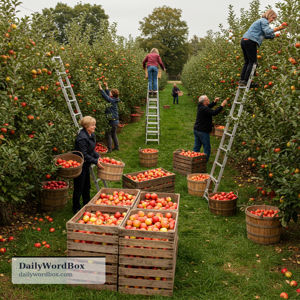harvest: to gather crops from fields when they are ready
