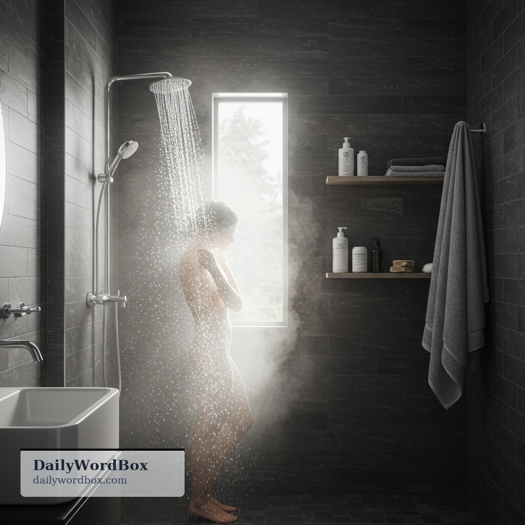 have a shower: to wash your body by standing under running water in a shower