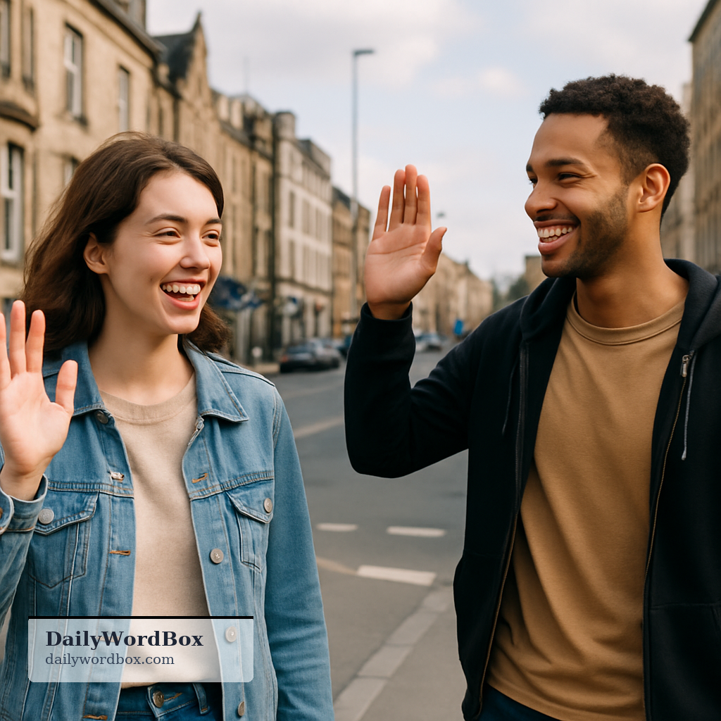 Hiya.: A very informal and friendly way of saying 'hello' or 'hi'. It's commonly used in casual spoken English, especially i…