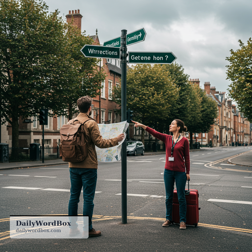 How do I get there?: A common question used to ask for directions to a place.