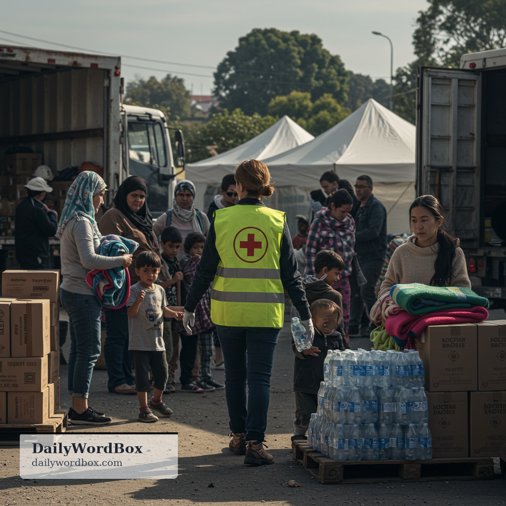 humanitarianism: the belief in and practice of helping people and reducing suffering, especially in crises
