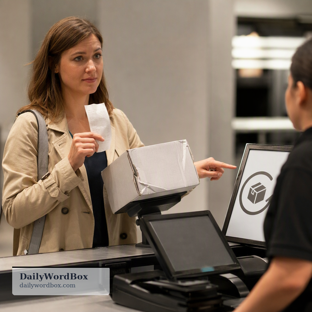 I'd like a refund.: A polite way to ask for your money back for an item or service.