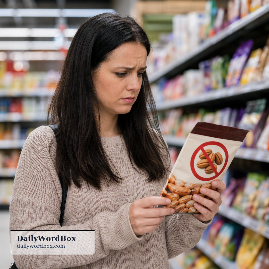 I'm allergic to nuts.: Having a medical condition that causes an adverse physical reaction (e.g., rash, swelling, difficulty…