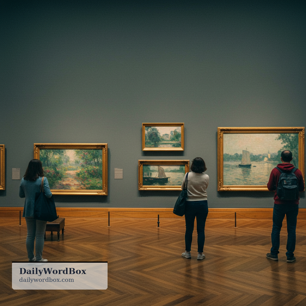impressionism: artworks created in the Impressionist style, often showing everyday scenes with loose brushwork and shifting…