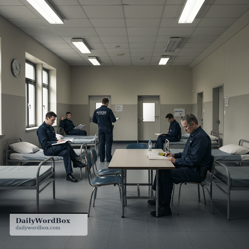 inmate: a person who lives in an institution such as a detention center or similar facility