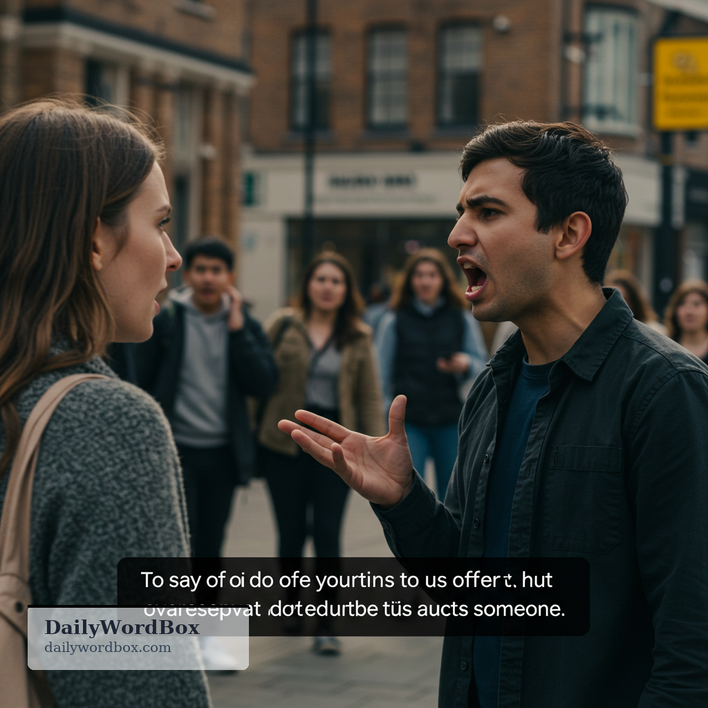 insult: To say or do something that offends or disrespects someone.