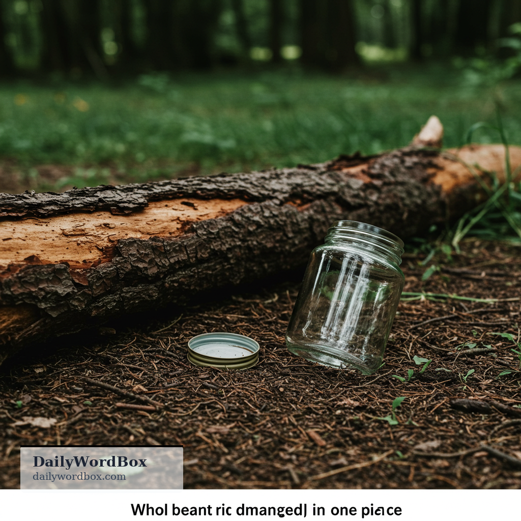 intact: Whole and not damaged; in one piece