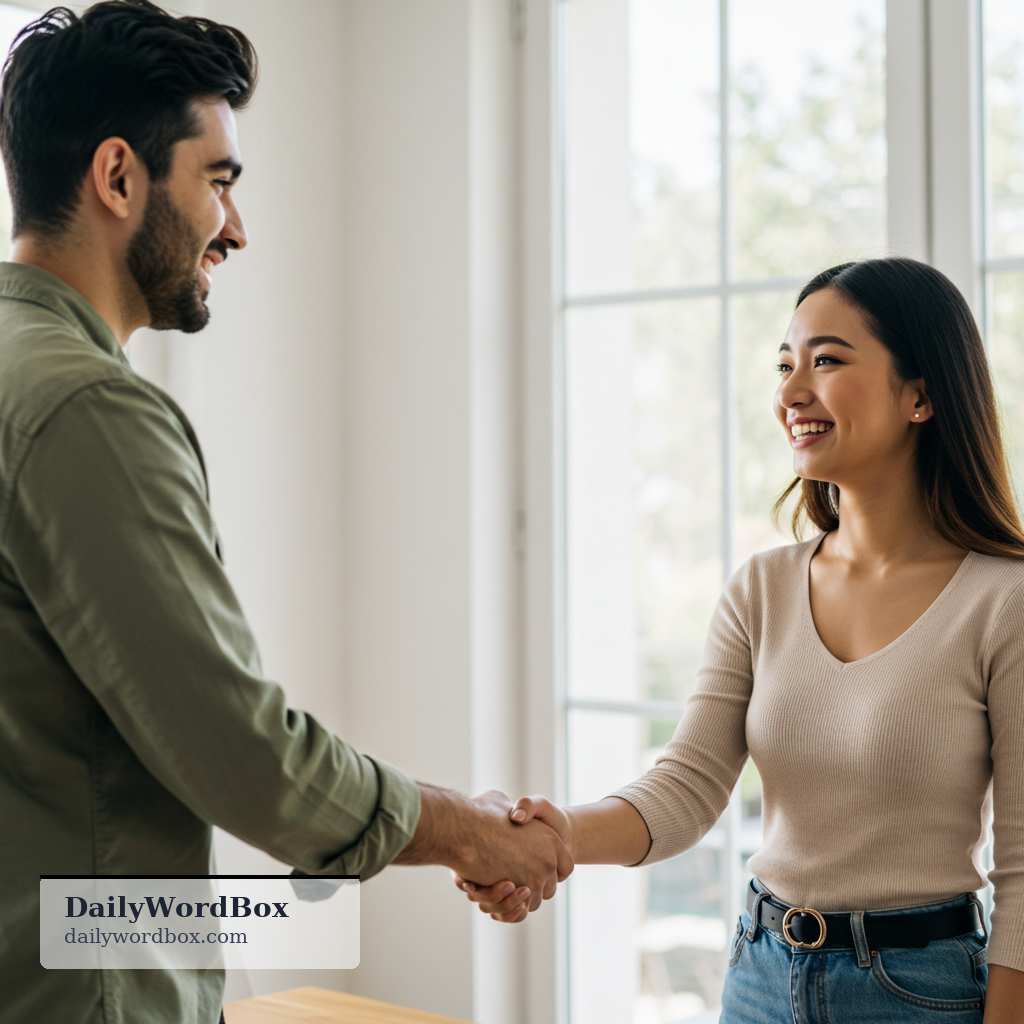 It was nice to meet you.: A polite expression used when greeting someone for the first time or saying goodbye after an initi…