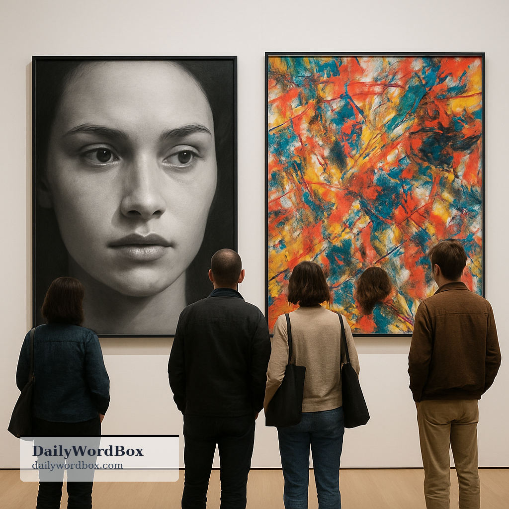 juxtaposition: a striking contrast created by seeing two different things together