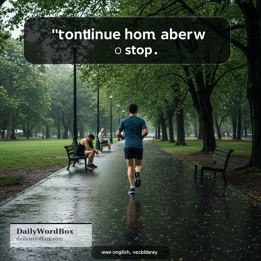 keep on: to continue doing something; not stop