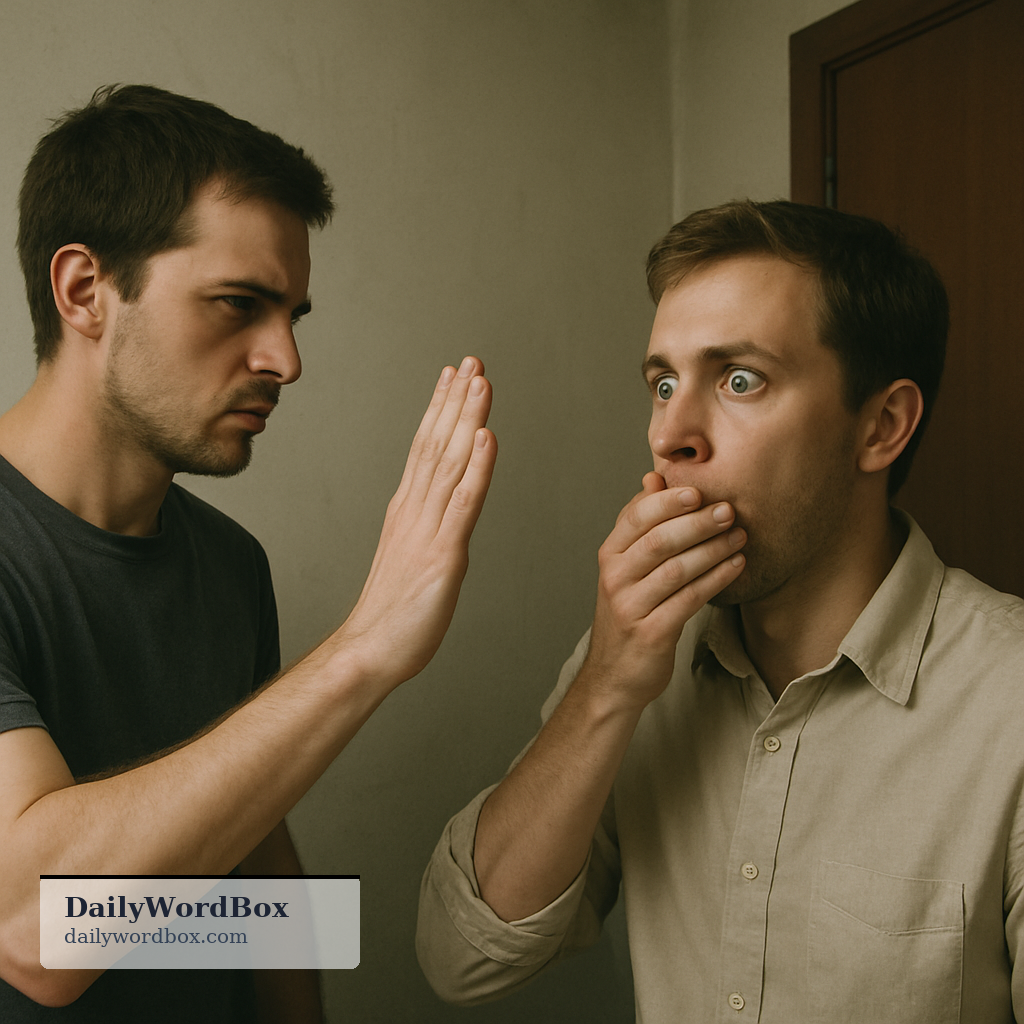 keep schtum: To avoid commenting or getting involved by saying nothing.