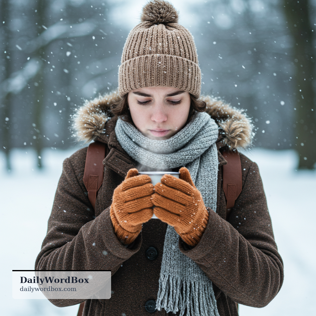 keep warm: to stay at a comfortable temperature and not get cold
