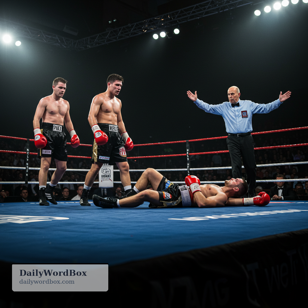 knock out: to make someone unconscious, especially by hitting them