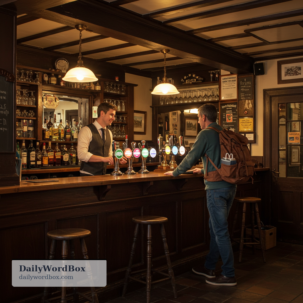 landlord: The man who runs a pub or inn and provides drinks and lodging.