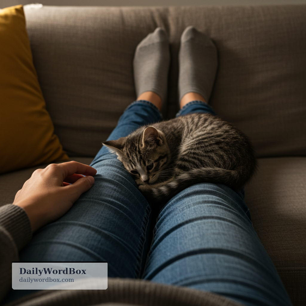 lap: the upper part of the legs of a seated person, used for holding things or someone