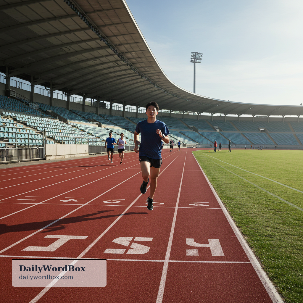 lap: one complete circuit around a track or course in a race