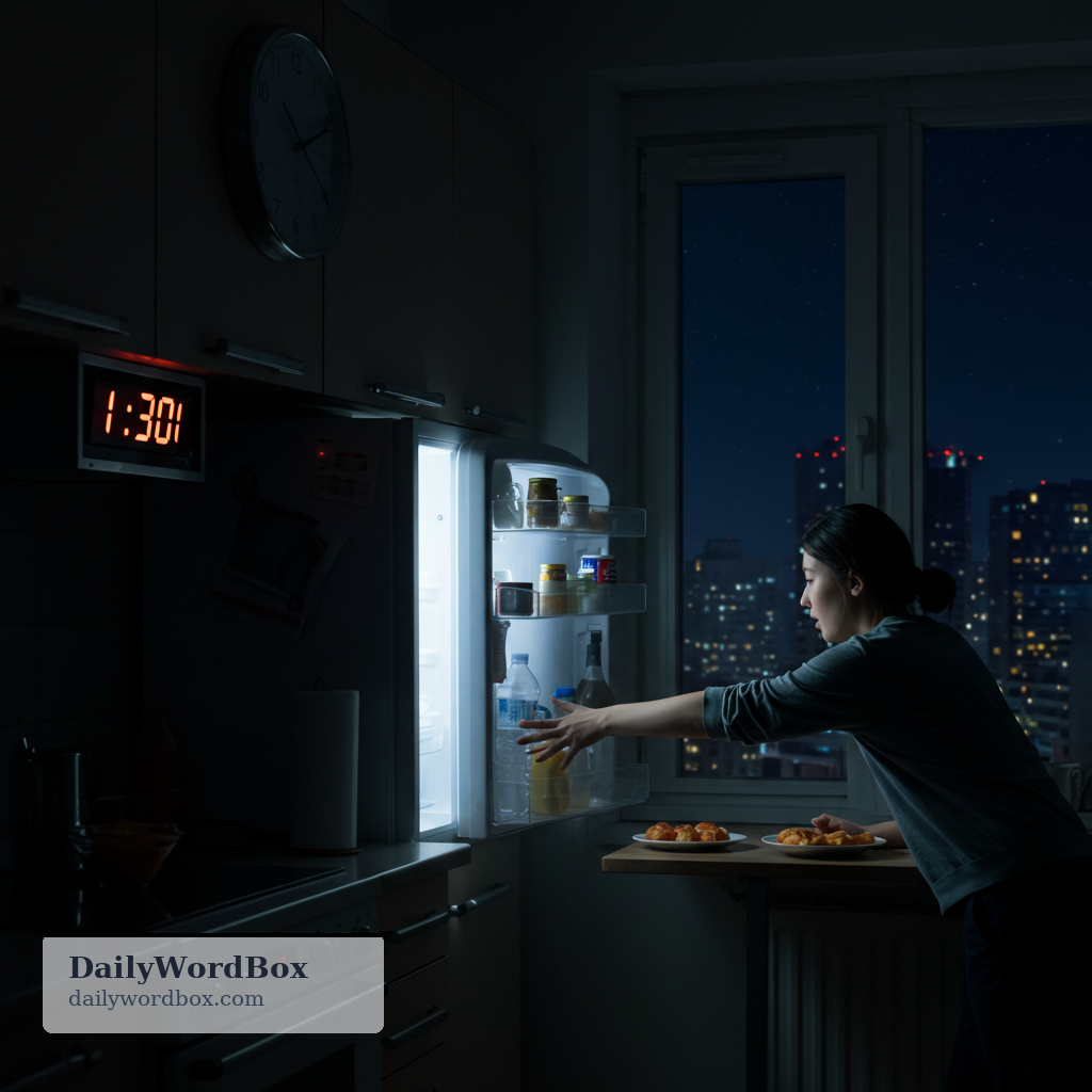 late night: happening or done very late in the evening or during the night