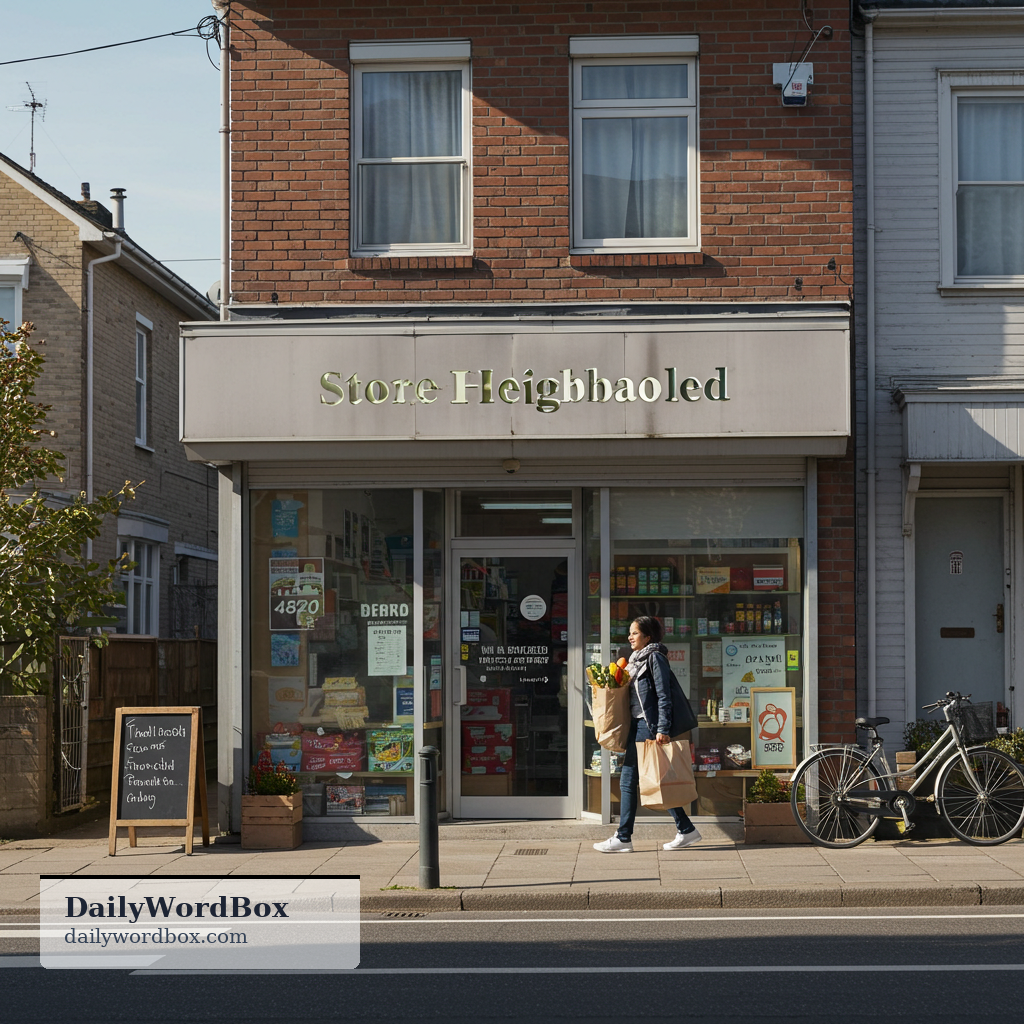local shop: a store in your neighborhood or nearby area, often small and independently owned
