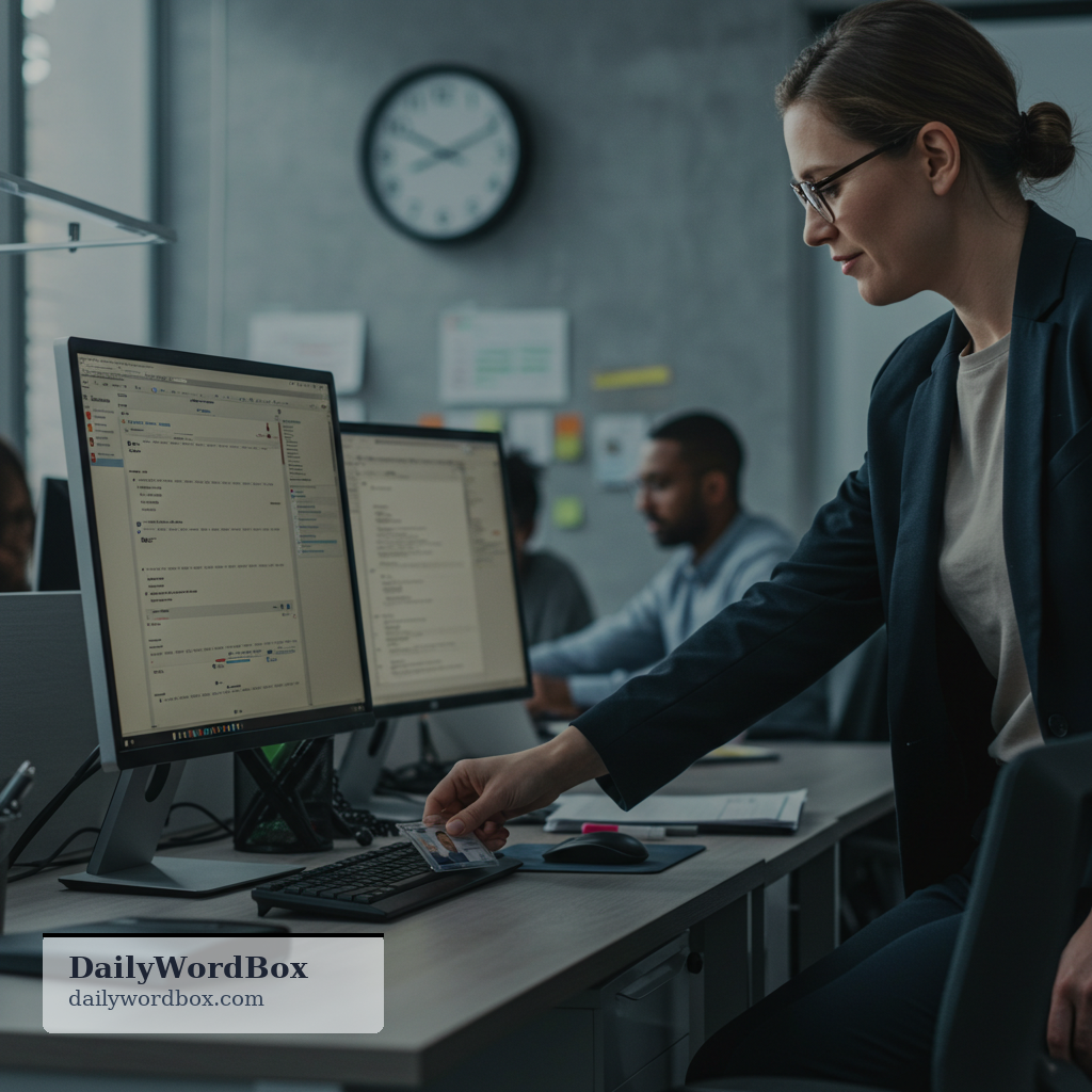 log in: To record that you are present or active in a system, especially when starting a session for work or a device.