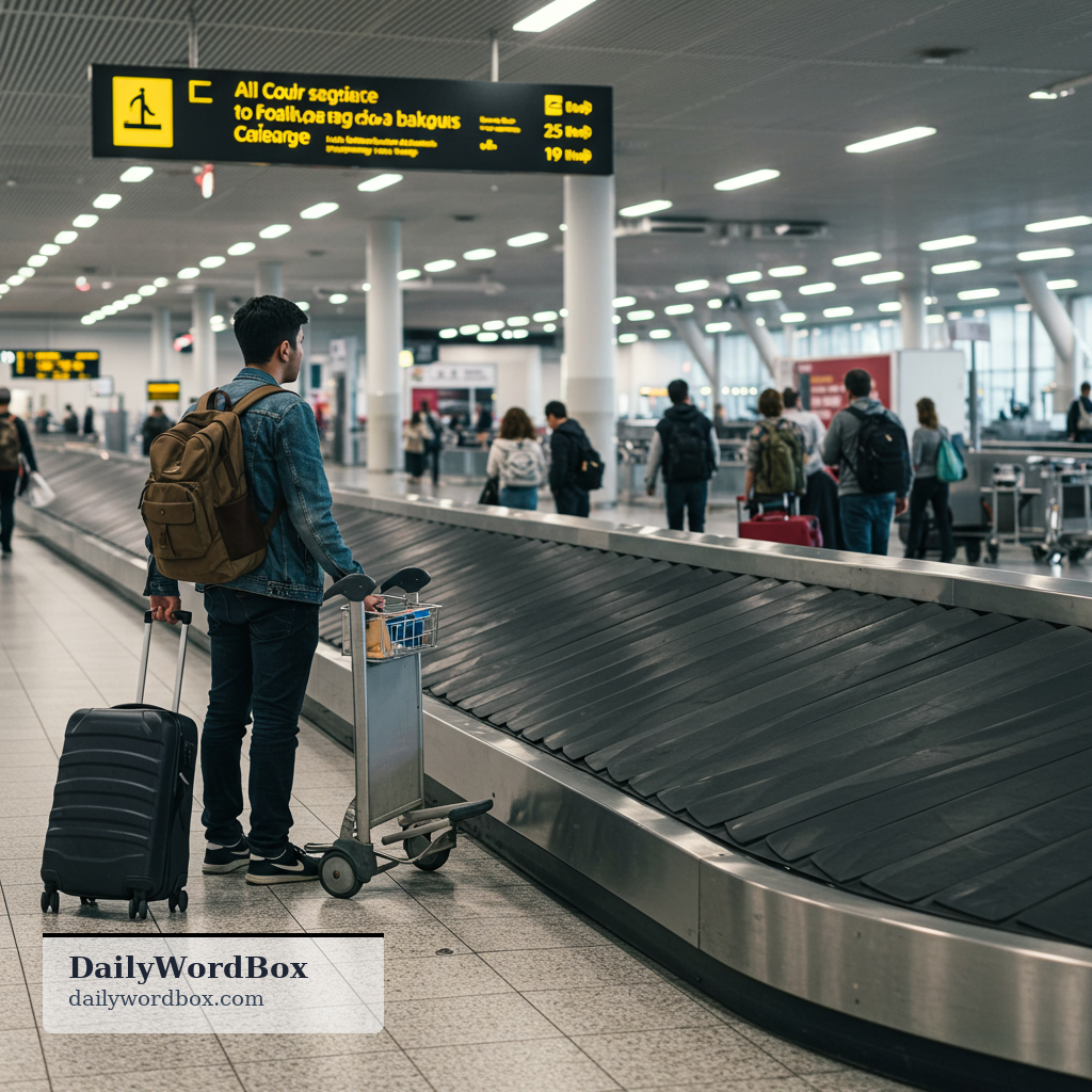 lose luggage: to misplace your bags while traveling so you no longer have them with you