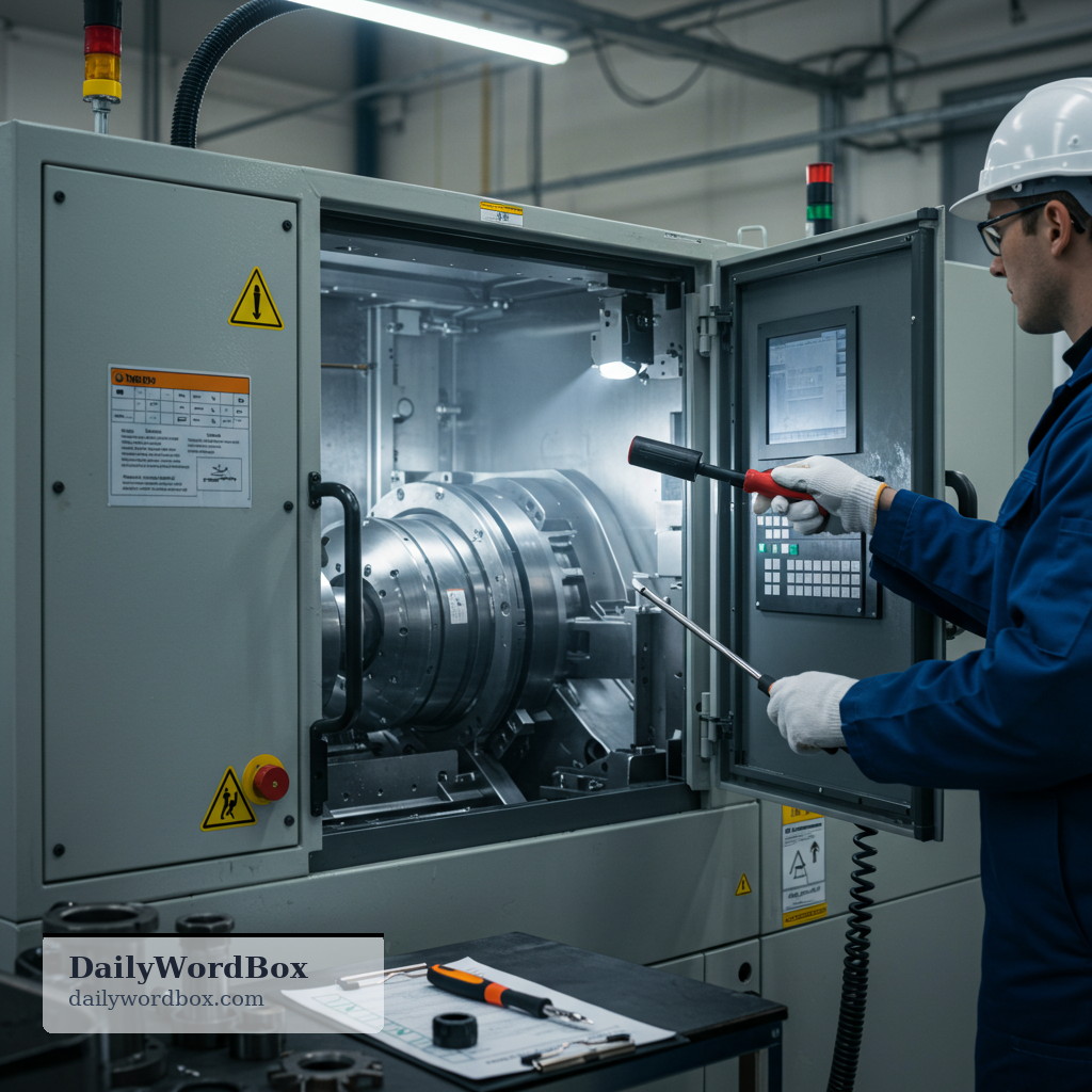 maintenance: the work of keeping machines, buildings, or systems in good condition by checking and repairing them regularly