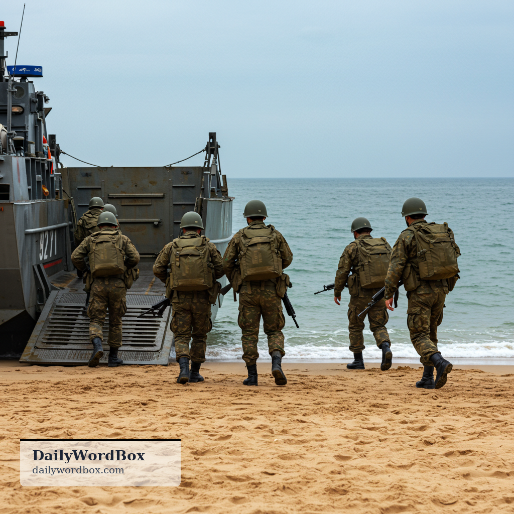 marine: a member of a military force trained for operations from the sea