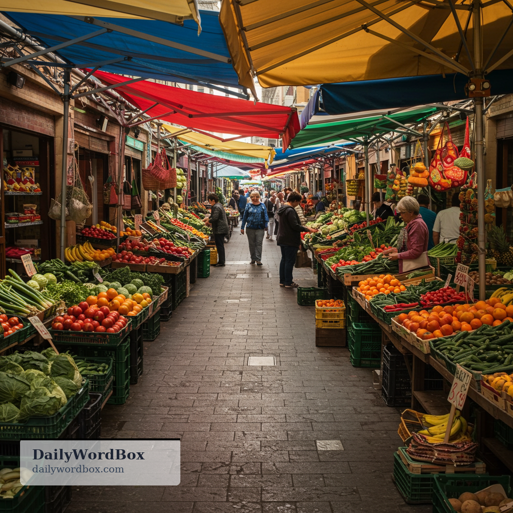 marketplace: A physical place where goods are bought and sold, especially with many different sellers.