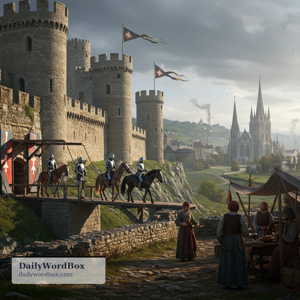 medieval: Relating to the Middle Ages, especially in Europe (roughly AD 500–1500).