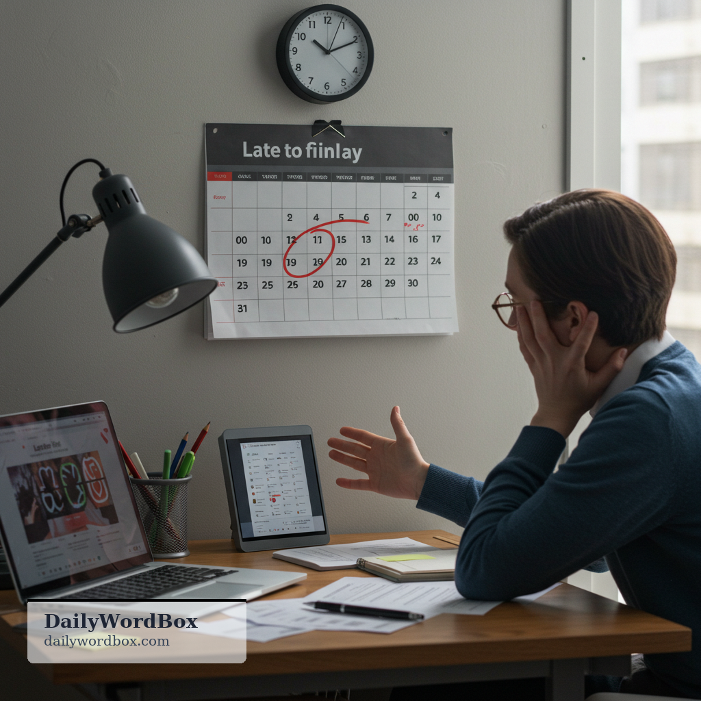 miss a deadline: to fail to finish or submit something by the required time
