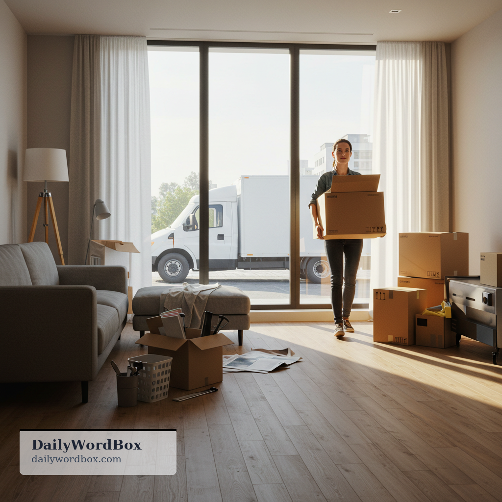 move in: to start living in a new home or apartment
