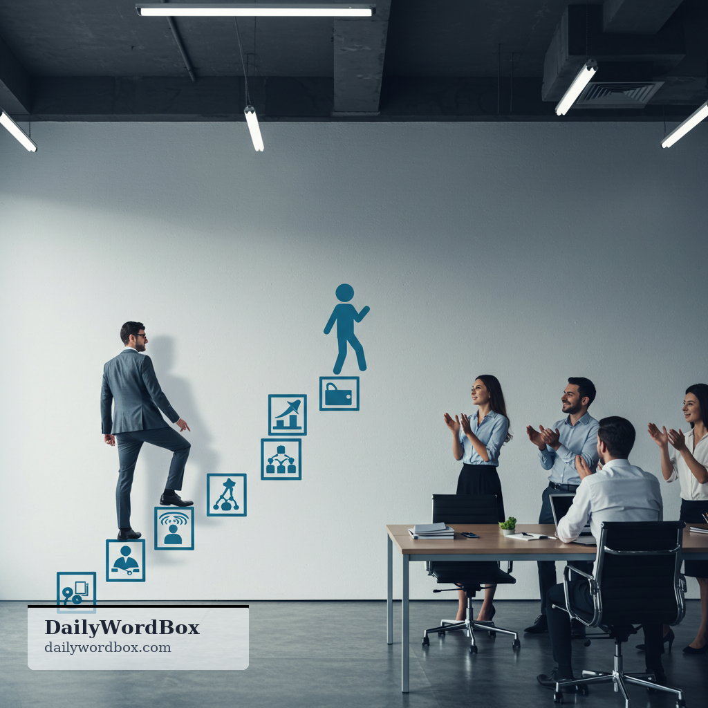 move up: To advance to a higher rank, level, or position.