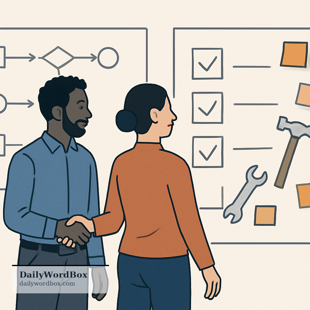 on the same page: Having the same goals, expectations, or plan before working together.