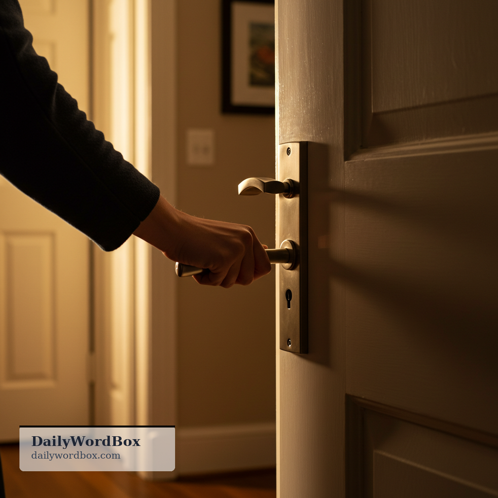 open the door: to move a door so it is no longer closed and can be passed through