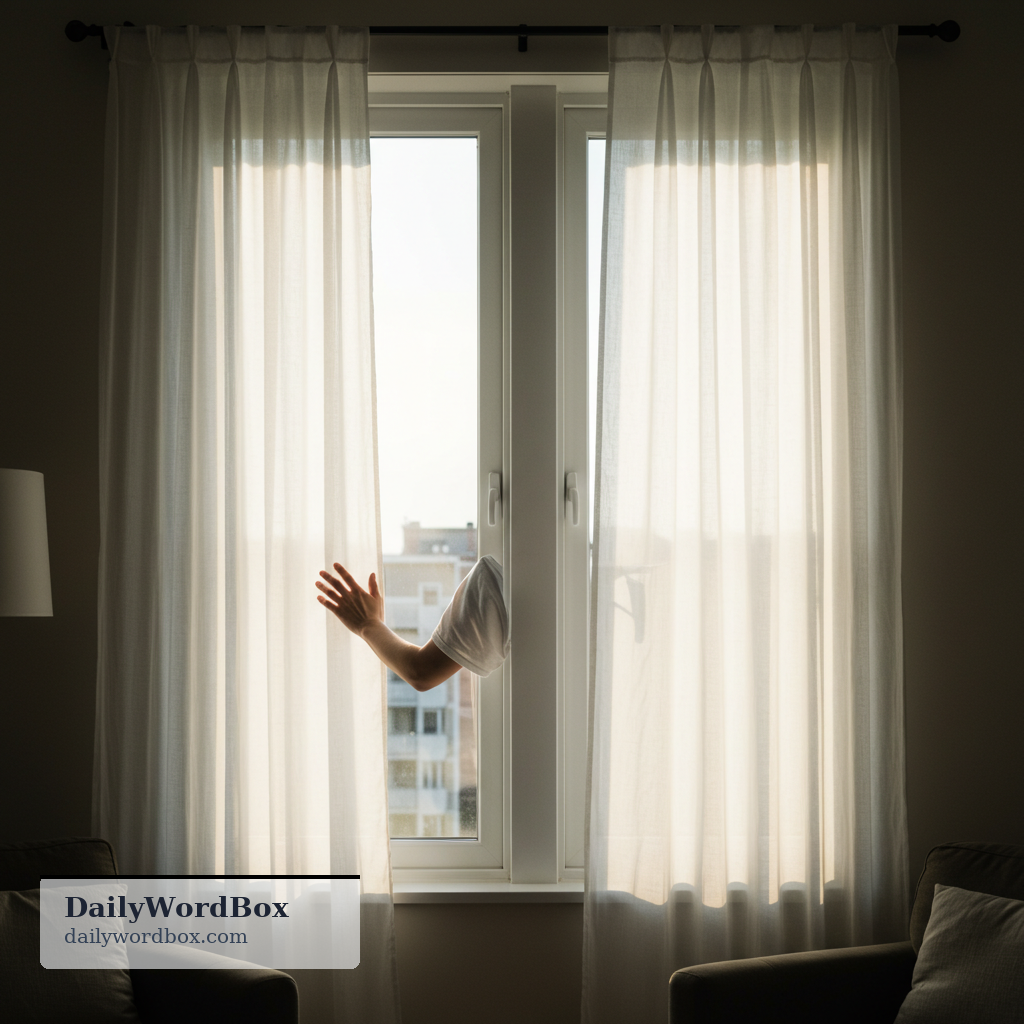 open the window: to move a window from closed to open so that air can come in