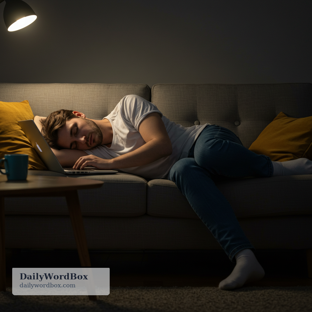 pass out: to fall asleep quickly, especially from exhaustion