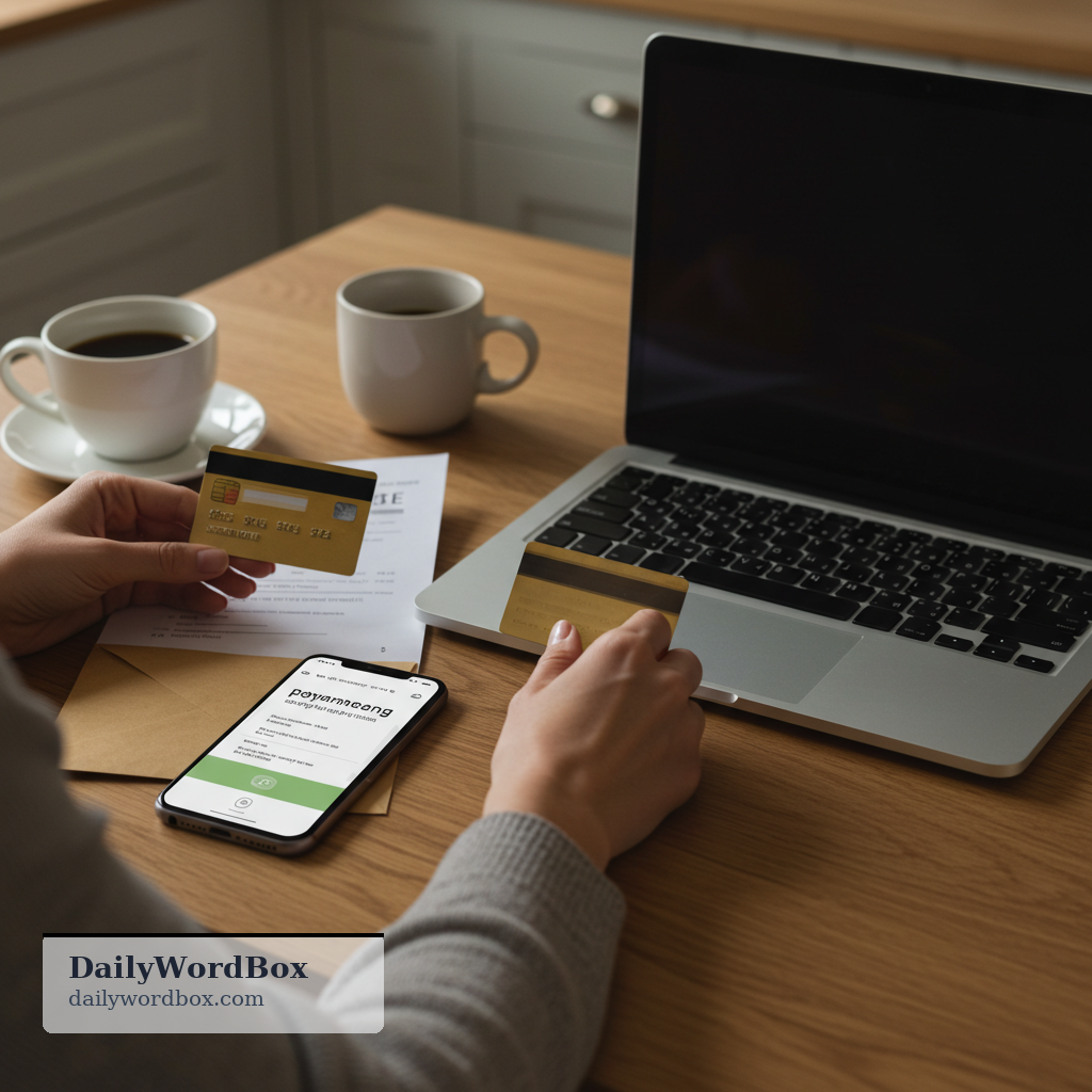 pay a bill: to give money to settle an amount you owe for a service or product