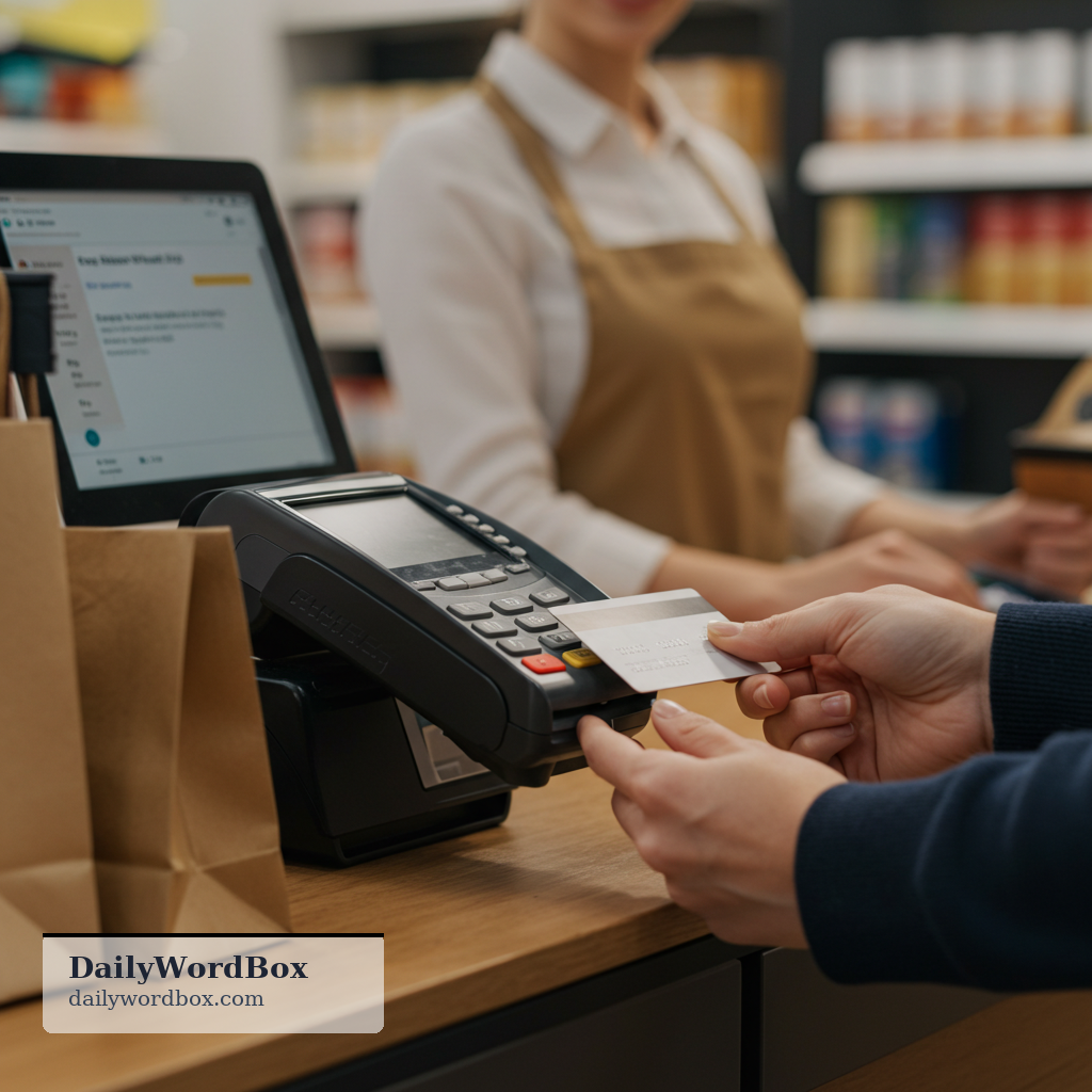 pay by card: to pay for something using a bank card (debit or credit) instead of cash