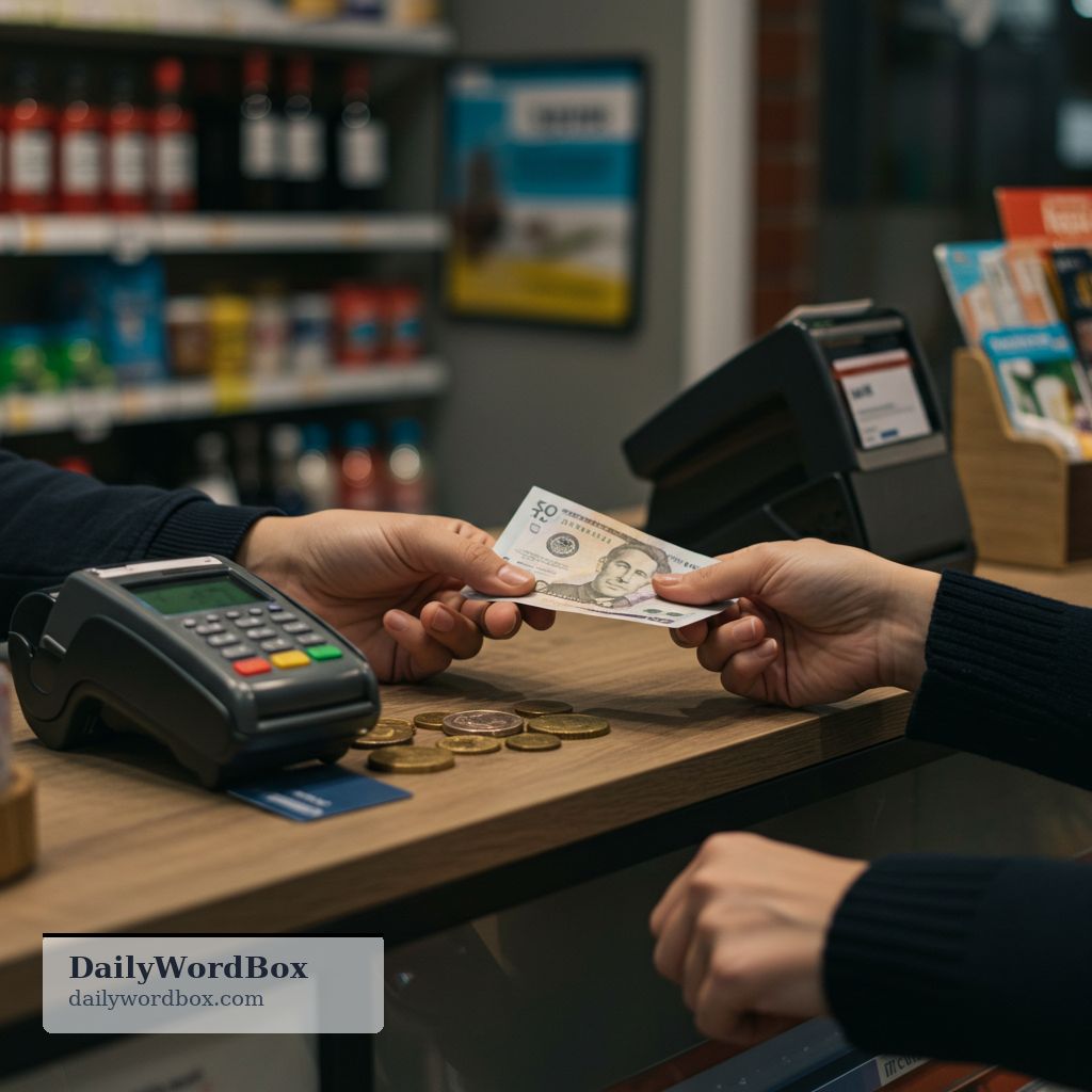 pay cash: to pay using physical money (banknotes/coins) rather than a card or electronic transfer