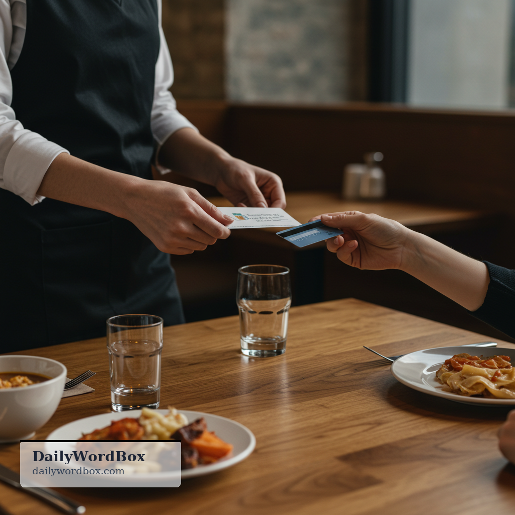 pay the bill: to give money for what you have bought or for a service you used