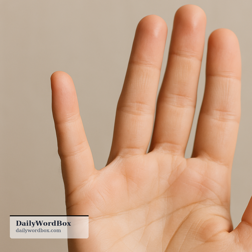 pinky: the smallest finger on the hand; the little finger