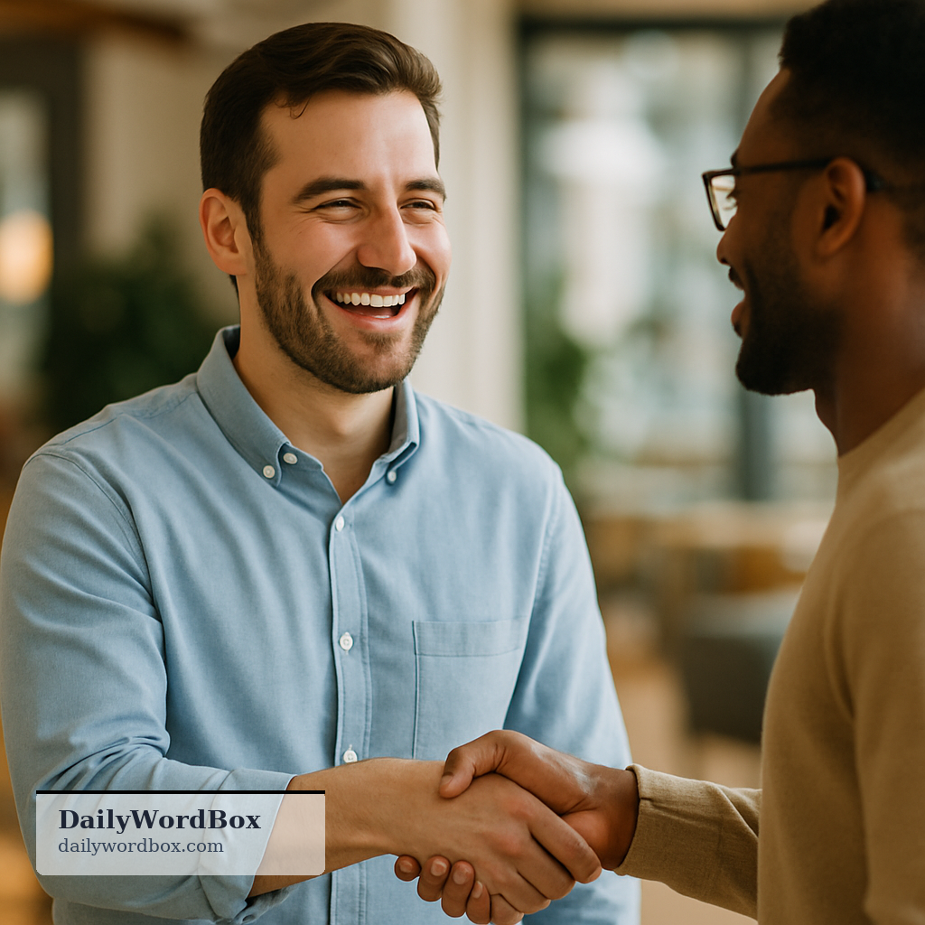 Pleasure to meet you.: A polite and common expression used when being introduced to someone for the first time, indicating e…