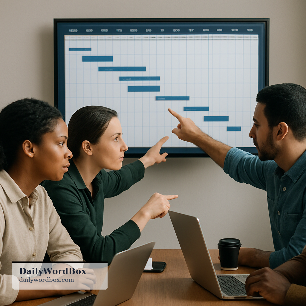 project deadline: The specific date or time by which a project or a phase of a project must be completed.